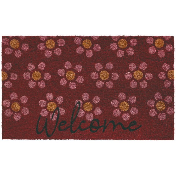 Sdim Πατάκι Εισόδου 642 Ruco Print Welcome Red 45x75εκ.