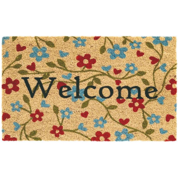 Sdim Πατάκι Εισόδου 643 Ruco Print Welcome Natural 45x75εκ.