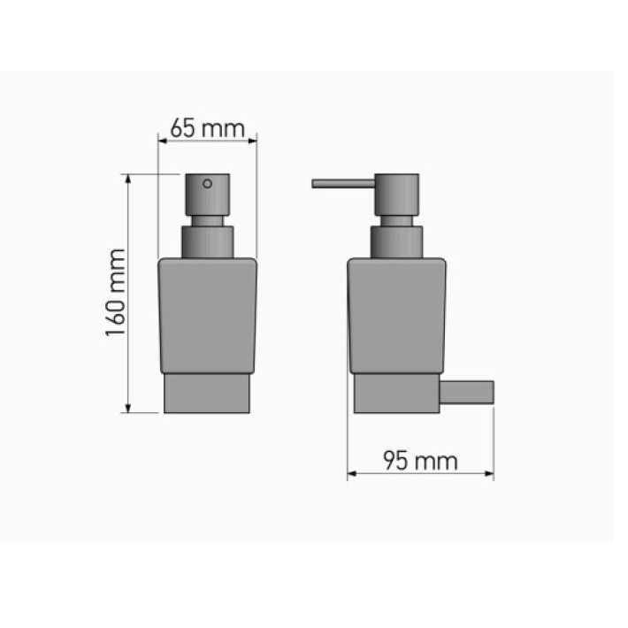 Sanco Monogram 120422-A03 Επιτοίχιο Dispenser 65x95x160mm, Χρώμιο 