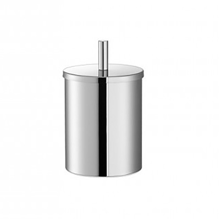 Cosmetic Box Βαμβακοθήκη  Sanco  80101-A03 8x8x13,5εκ.,  Χρώμιο