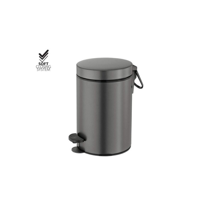  Χαρτοδοχείο 3lit Sanco 90689-M118 Anthracite Grained 17x28εκ. Soft Close