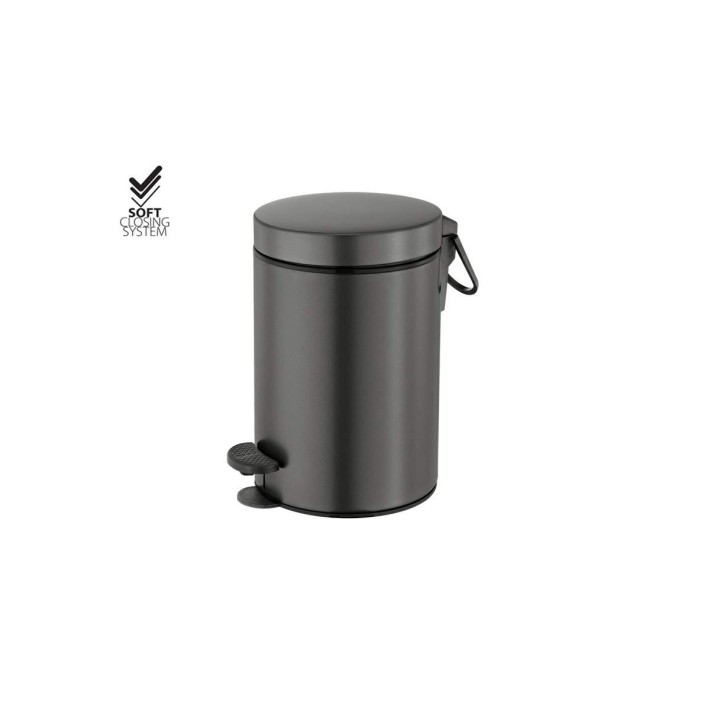 Χαρτοδοχείο 3lit Sanco 90689-122 Graphite Dark 17x28εκ. Soft Close
