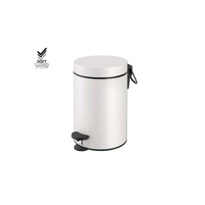  Χαρτοδοχείο 5lit Sanco 90680-M101 Λευκό Ματ 20.5x28εκ. Soft Close