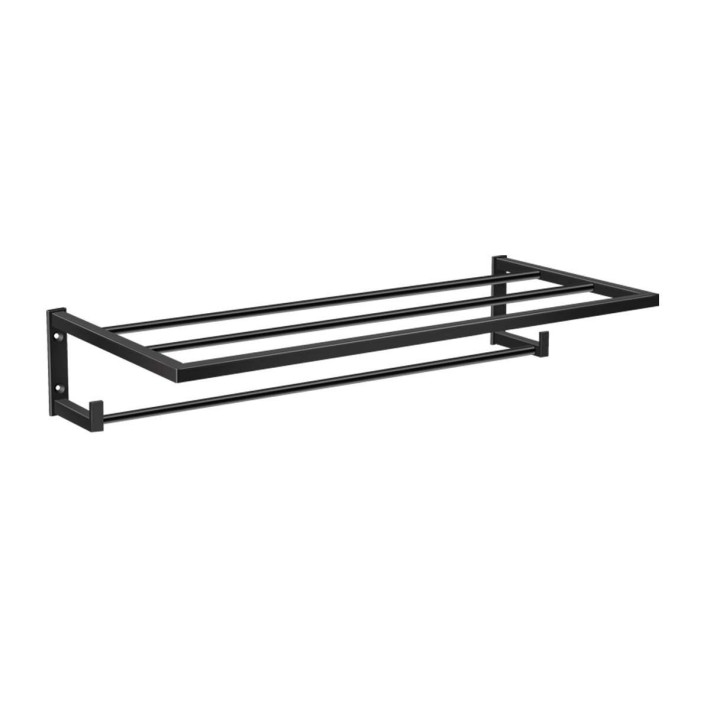 Πετσετοθήκη Ραφιέρα Sanco 0918-M116 60x26.5x11 εκ., Μαύρη