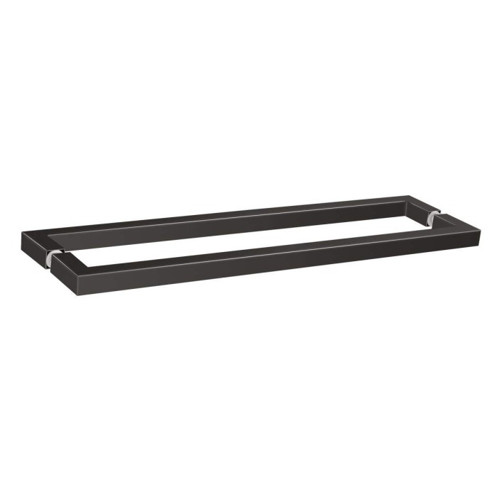 Διπλή Πετσετοθήκη Λαβή για Τζάμι Sanco SET-GL0723-M116 52x6εκ., Μαύρη