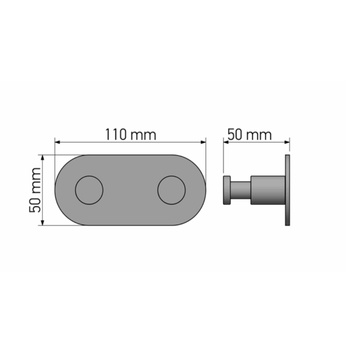 Sanco Ergon 0646-A03 Διπλό Άγκιστρο 11x5x5εκ., Χρώμιο