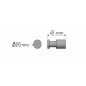 Sanco Ergon 0690-A03 Άγκιστρο Μονό 2x4,5εκ., Χρώμιο