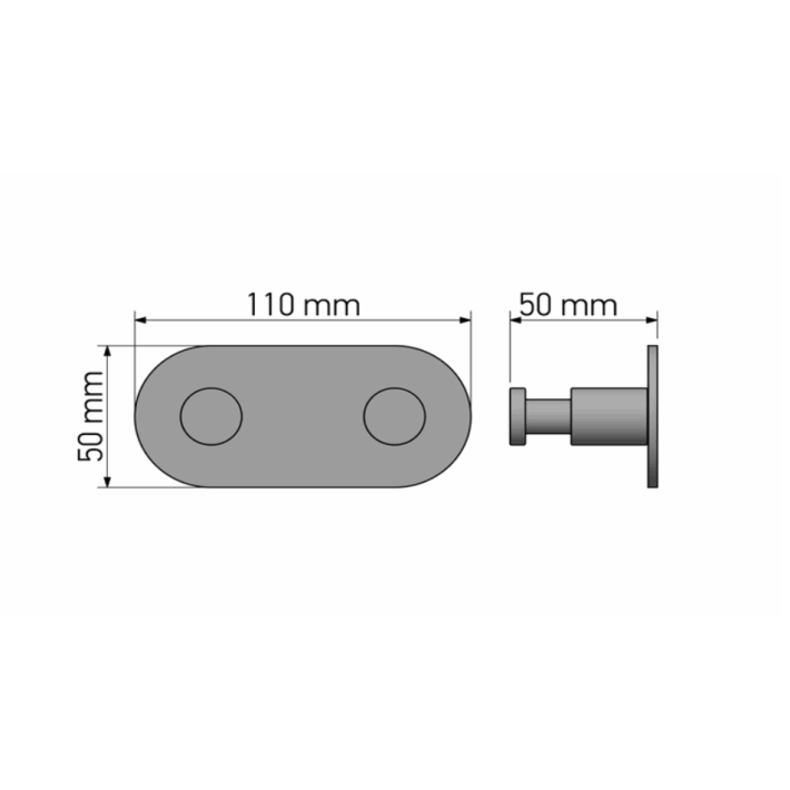 Sanco Ergon 0646-M116 Διπλό Άγκιστρο 11x5x5εκ., Μαύρο