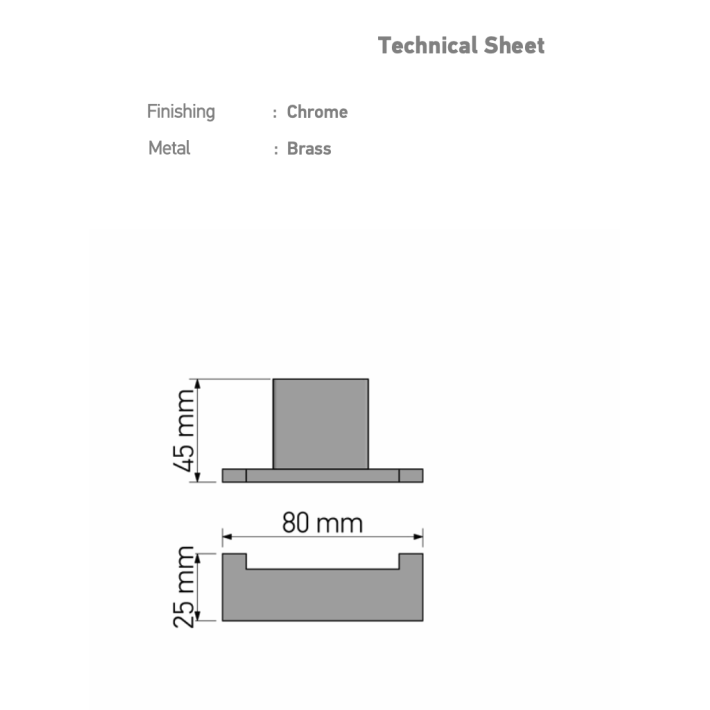 Sanco Monogram 120418-AB23 Διπλό Άγκιστρο 8x4,5x2,5εκ., Brushed Metal Gun