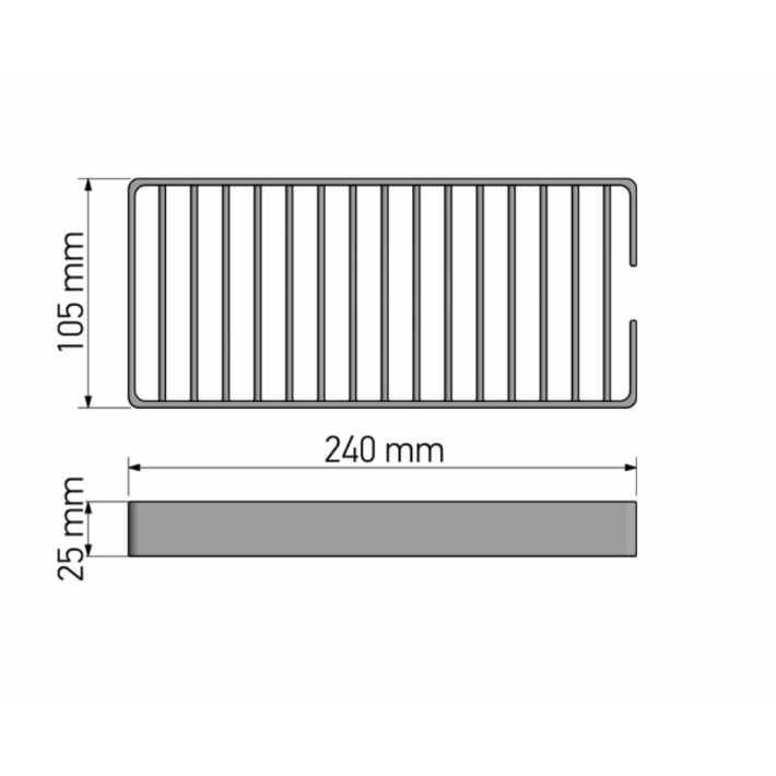 Sanco Monogram 120443-A03 Σπογγοθήκη 24x10.5x2.5εκ., Χρώμιο