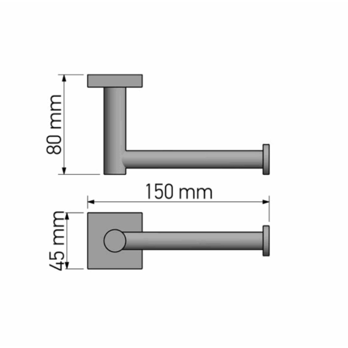 Sanco Iconic 26706-A03 Επιτοίχια Χαρτοθήκη 15x8x4.5cm, Χρώμιο