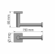 Sanco Iconic 26706-PVD-11BR Επιτοίχια Χαρτοθήκη 15x8x4.5cm,Nickel Steel
