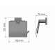 Sanco Iconic 26717-A03 Επιτοίχια Χαρτοθήκη με Καπάκι 14x7.5x12.5cm, Χρώμιο
