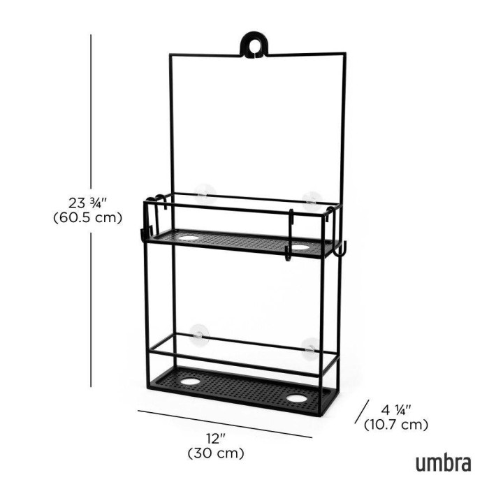 Umbra Cubiko- Μαύρη Ραφιέρα Ντους