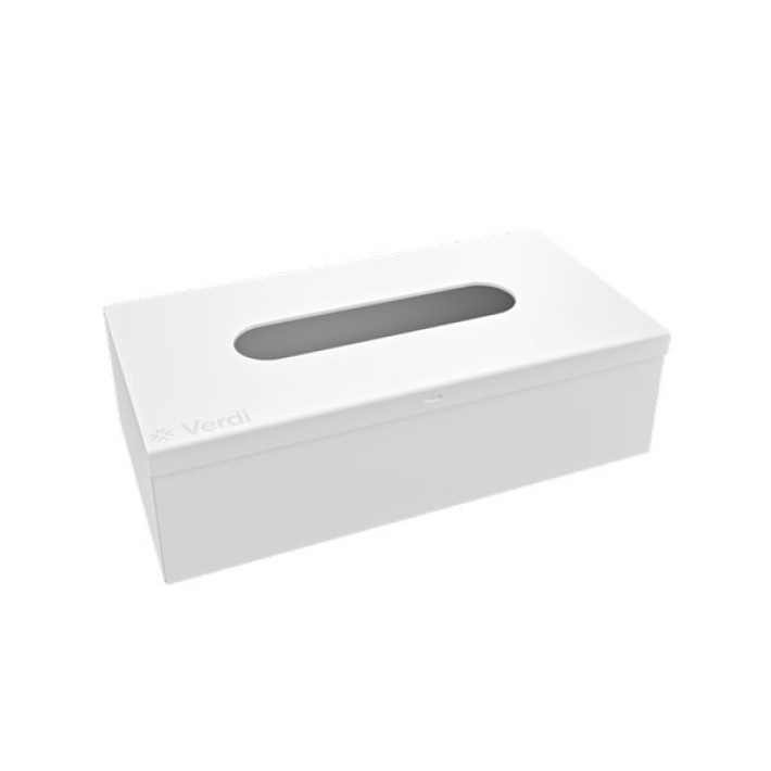 Verdi Θήκη για Χαρτομάντηλα 504.08.01 Λευκή 25,5x13,5x7,5εκ.