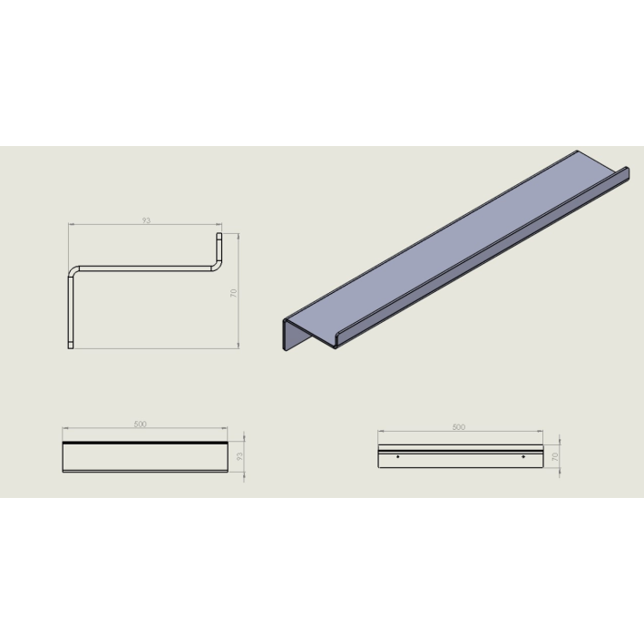 Verdi Ράφι Μπάνιου Strantza με Μικρή Πρόσοψη 50x9,3x7Υεκ., Λευκό 723.23.01