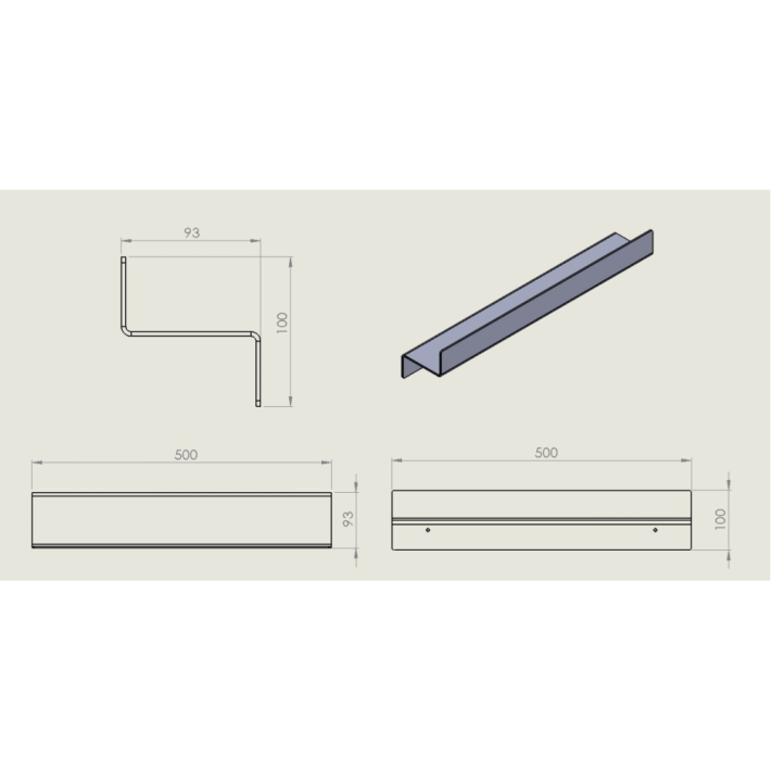 Verdi Ράφι Μπάνιου Strantza με Ψηλή Πρόσοψη 30x9,3x12Υεκ., Μαύρο 723.28.05