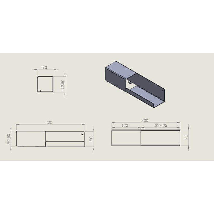 Verdi Άγκιστρο Διπλό με Ράφι Strantza 40x9,3x9,3εκ., Λευκό 723.03.01