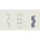 Verdi Ράφι Κλειστό Τριπλό Strantza 23x10,3x77Υ εκ., Λευκό 723.08.01