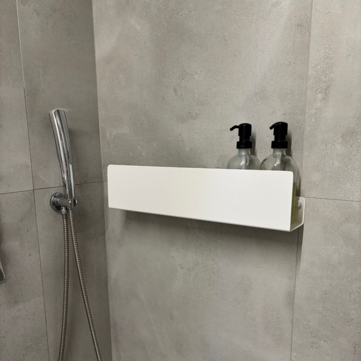 Verdi Ράφι Μπάνιου Strantza με Ψηλή Πρόσοψη 50x9,3x12Υεκ., Λευκό 723.32.01