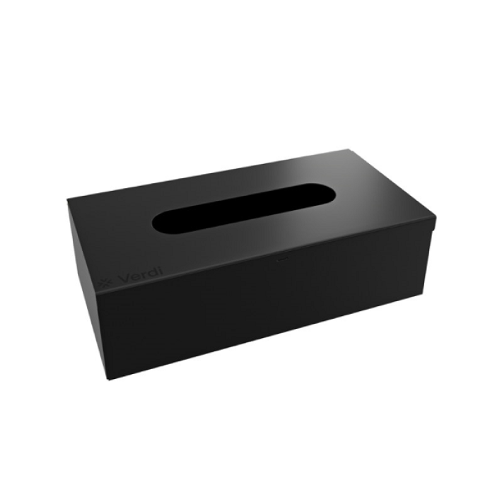 Verdi Θήκη για Χαρτομάντηλα 504.08.05 Μαύρη 25,5x13,5x7,5εκ.