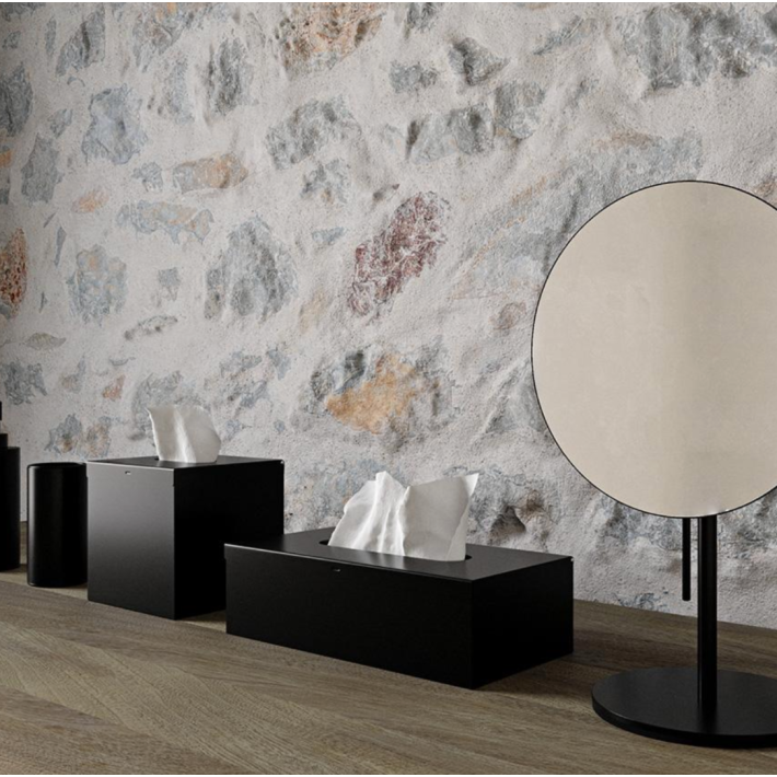Verdi Θήκη για Χαρτομάντηλα 504.08.05 Μαύρη 25,5x13,5x7,5εκ.