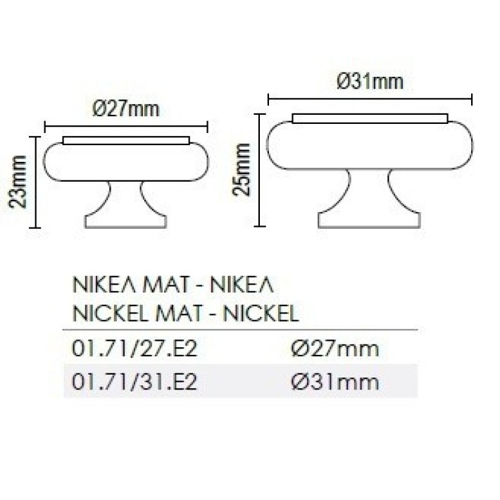 Πομολάκι 01.71 Viometale Λευκό Ορο Φ27mm                   