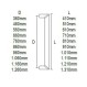 Λαβή Εξώθυρας 04.39.T4 Viometale Inox Ματ (σε 10 διαστάσεις)
