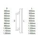 Λαβή Εξώθυρας 04.43.T4 Viometale Inox Ματ (σε 10 διαστάσεις)