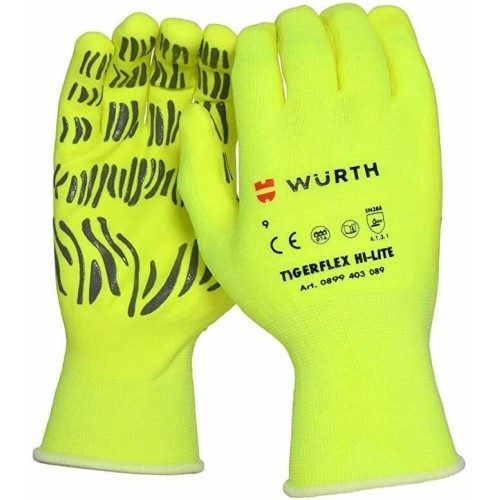 Würth Γάντια Προστασίας TIGERFLEX HI-LITE Κίτρινο Φθορίζον 