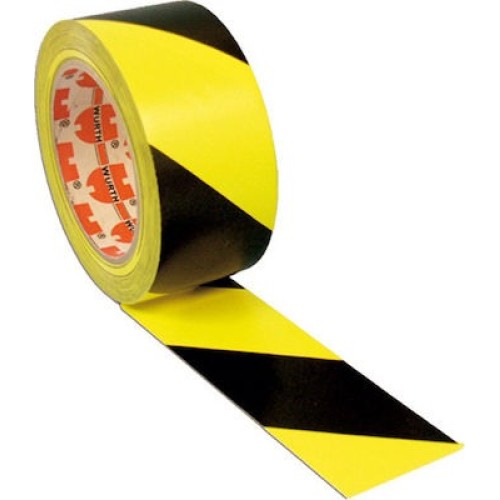 Würth 0899615004 Αυτοκόλλητη Ταινία Σήμανσης Δαπέδων  50mm x 33m Κίτρινη/ Μαύρο 