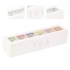 Μοντέρνο Teabox 6 θέσεις,ματ λευκό με print 43cm