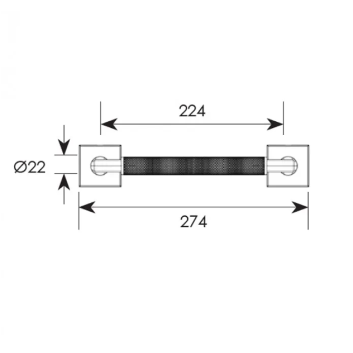 Λαβή Εξώπορτας 2282 224mm Zogometal Ματ Μπρονζέ