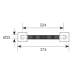 Λαβή Εξώπορτας 2282 224mm Zogometal Ματ Μπρονζέ