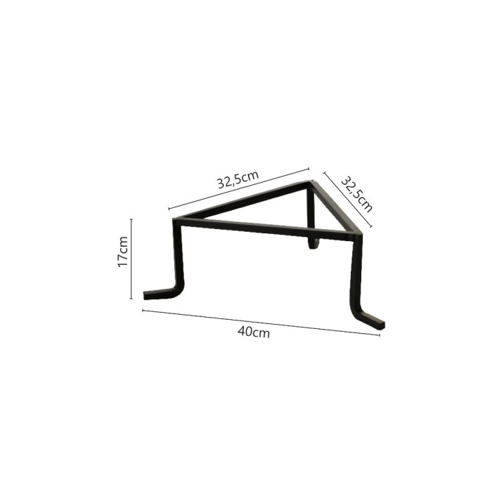 Πυροστιά Τζακιού 32.5x32.5x17εκ., Zogometal 570 Μαύρο