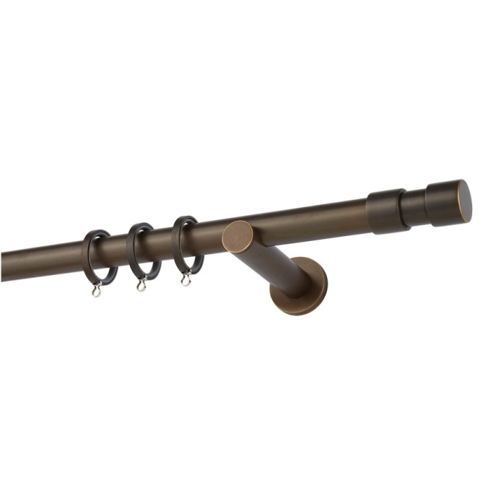 Μεταλλικό Κουρτινόξυλο A4142B Φ25mm Zogometal Μπρονζέ Ματ