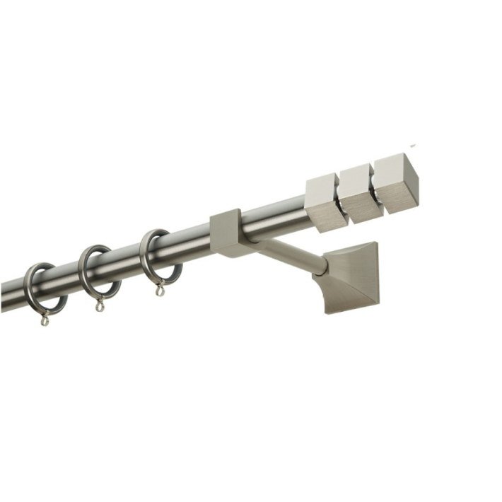 Μεταλλικό Κουρτινόξυλο PR0473 Φ25mm Zogometal Νίκελ Ματ/Χρώμιο