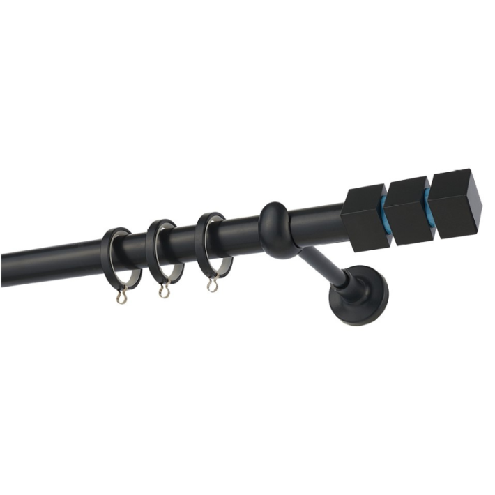 Μεταλλικό Κουρτινόξυλο CP0473 Φ25mm Zogometal Ανθρακί - Γαλάζιο