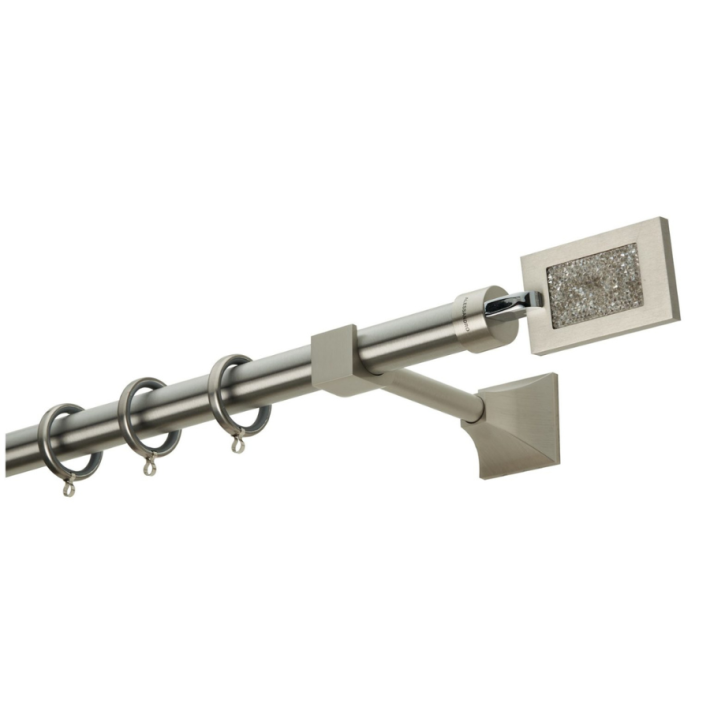 Μεταλλικό Κουρτινόξυλο PR4060 Φ25mm Zogometal Νίκελ Ματ/Χρώμιο