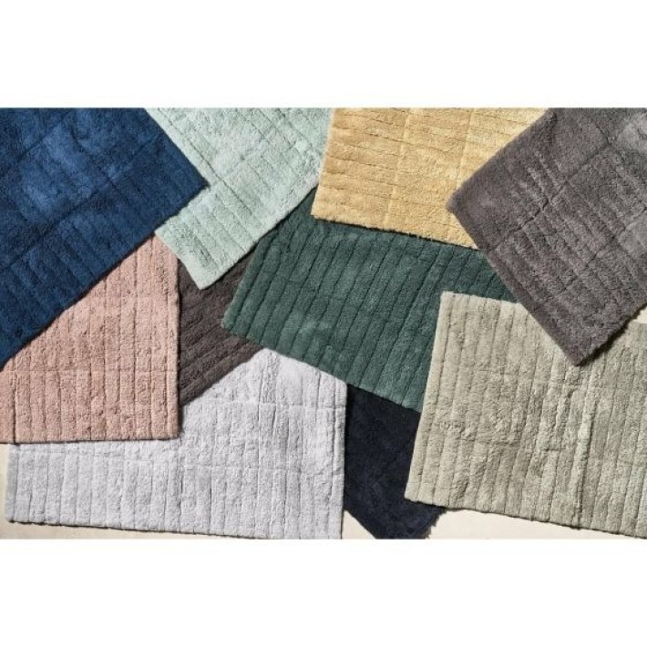 Zone Denmark Πατάκι Μπάνιου Βαμβακερό 80x50 - Tiles 331849 Soft Grey