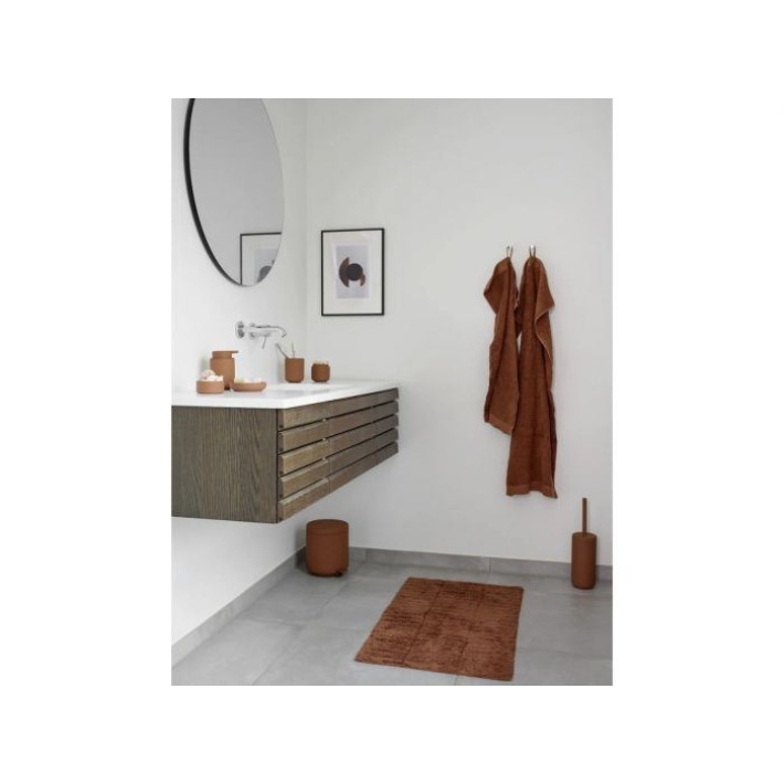 Zone Denmark Πατάκι Μπάνιου Βαμβακερό 80x50 - Tiles Terracotta