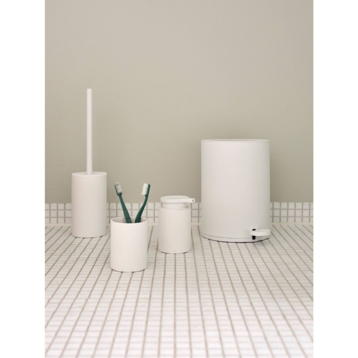 Zone 34442 Karma Χαρτοδοχείο 3lt Πεντάλ 18,5x25,5εκ., White