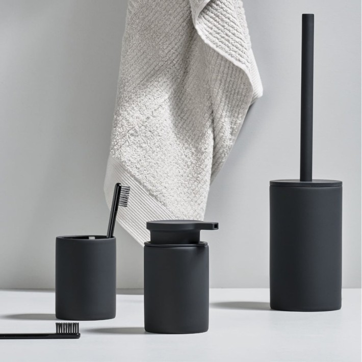 Zone 10038 Karma Κεραμική Ποτηροθήκη 7,6x10εκ., Black