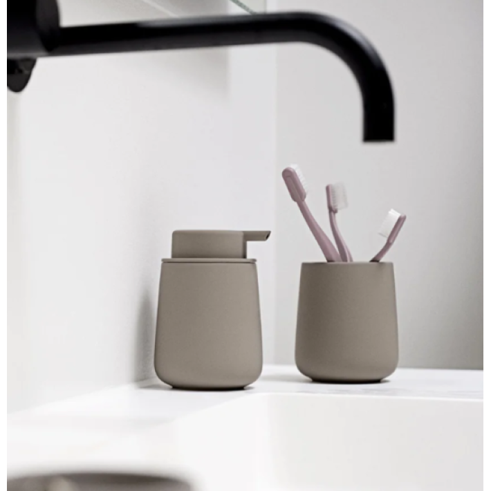 Zone Denmark Nova One Taupe - Σετ Dispenser Και Ποτηροθήκη
