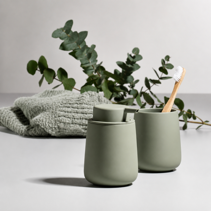 Zone Denmark Nova One Matcha Green - Σετ Dispenser Και Ποτηροθήκη