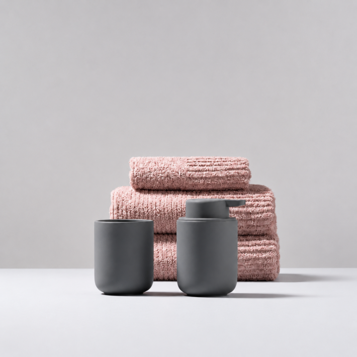 Zone Denmark Ume Grey- Σετ Dispenser Και Ποτηροθήκη