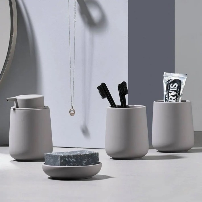 Zone 331214 Nova Πορσελάνινη Σαπουνοθήκη Soft Grey