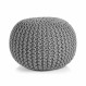 Πλεκτό Πουφ Στρογγυλό 50x35εκ. Dimitracas 05692.015 Light Grey