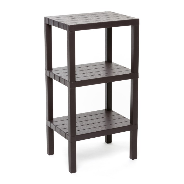 Lombok Ραφιέρα Πλαστική με 3 Ραφια 38x29x73.5 εκ. Dimitracas 06746.001 Καφέ