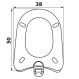 Elvit 0226 Καπάκι Λεκάνης Ideal Standard Diagonal 50x38εκ., Λευκό